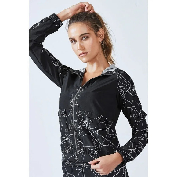Fabletics Jiae Abstract Geometric Print Jacket - Picture 1 of 9